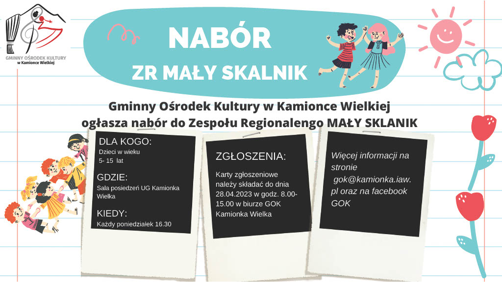Nabór dzieci do ZR Mały Skalnik nadal trwa !!